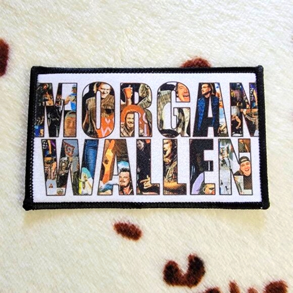 Morgan Wallen Sublimation DYI Fabric Hat Patch Glue Iron On Sew Hat Patch